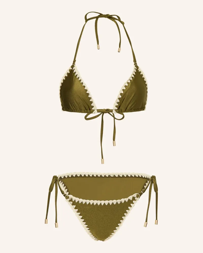 Zimmermann Triangel-Bikini JUNIE Gruen