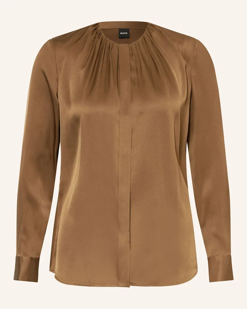 HUGO BOSS Seidenbluse BANORAH Khaki