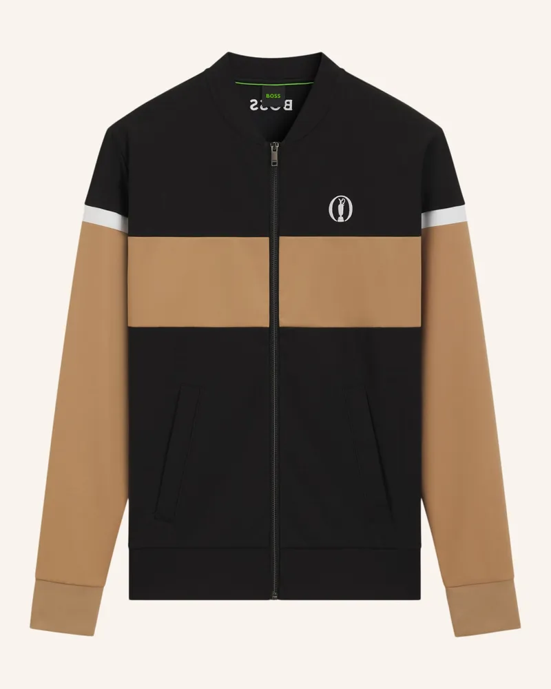 HUGO BOSS Sweatshirt SOFTSHEL THE OPEN25 Regular Fit Schwarz