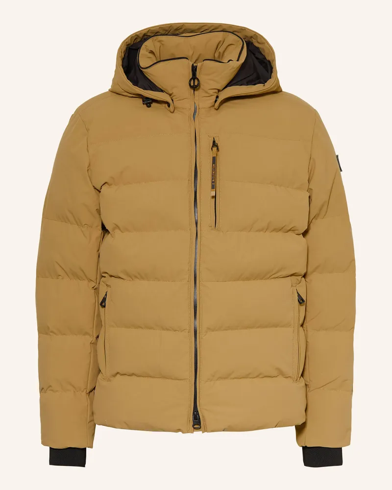 Wellensteyn Steppjacke Blackbird Mit Abnehmbarer Kapuze braun Beige