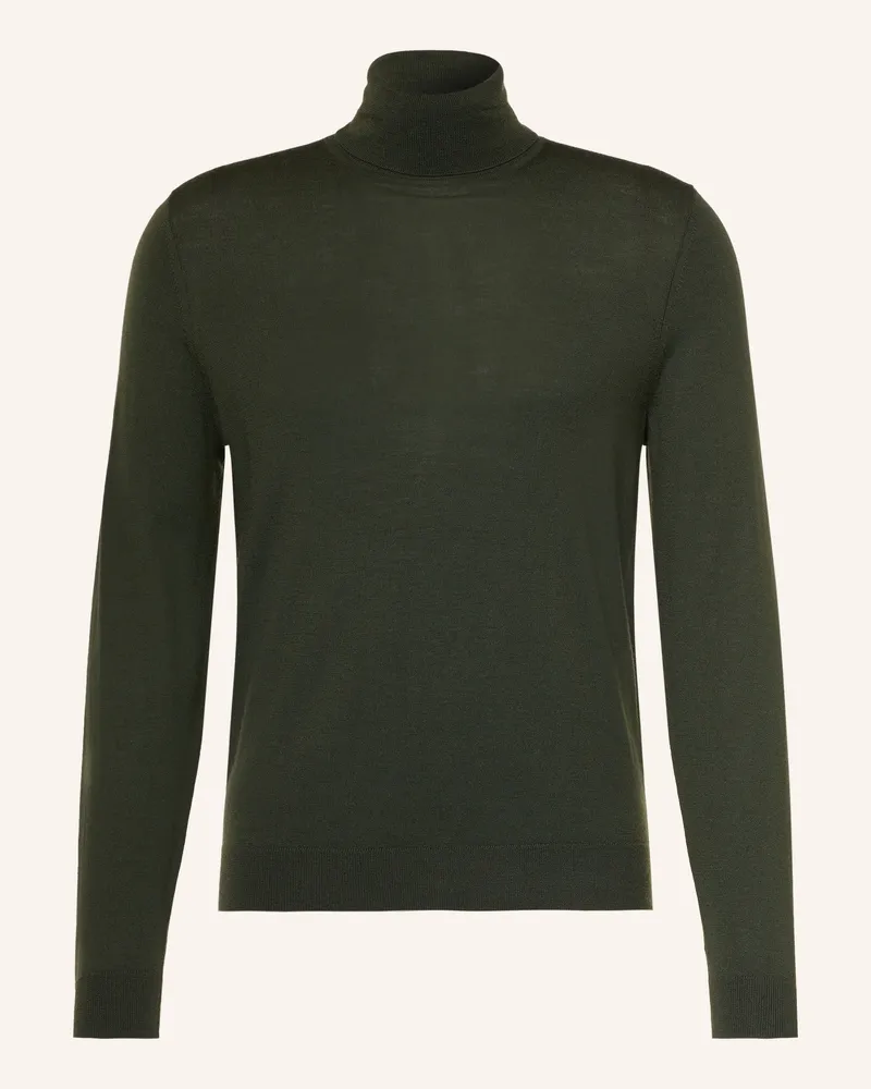 HUGO BOSS Rollkragenpullover Fernando gruen Dunkelgrün