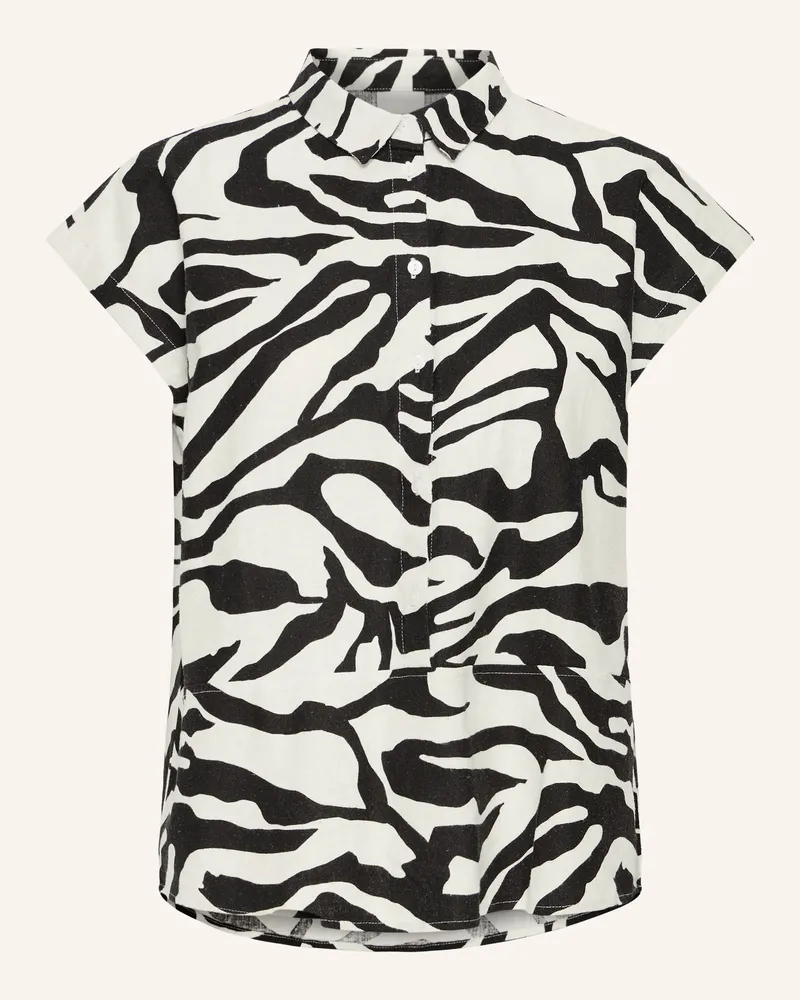 ICHI Blusentop Ihlinno Mit Leinen schwarz Schwarz