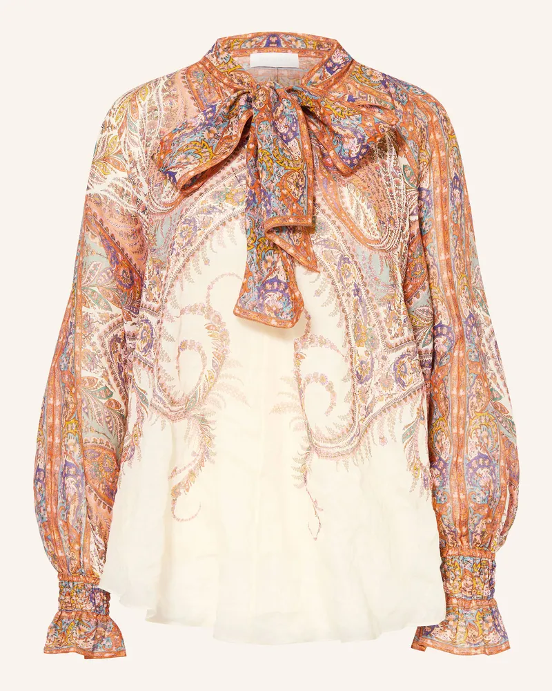 Zimmermann Blusenshirt RHIANNON mit Schluppe Lachs