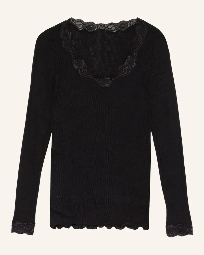 Calida Longsleeve Richesse Lace Mit Seide schwarz Schwarz