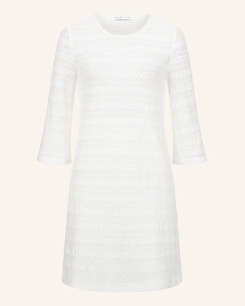 CLAIRE LUISE Unifarbenes Minikleid Ecru