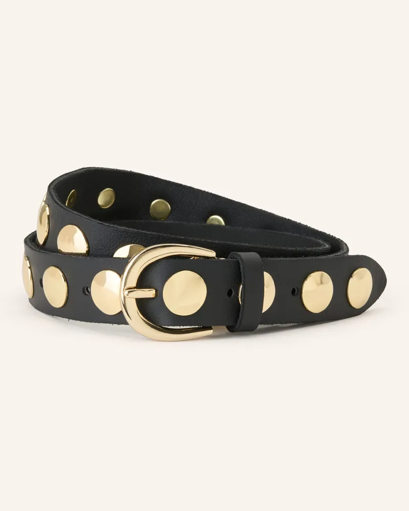 b.belt Ledergürtel LUNA mit Nieten Schwarz