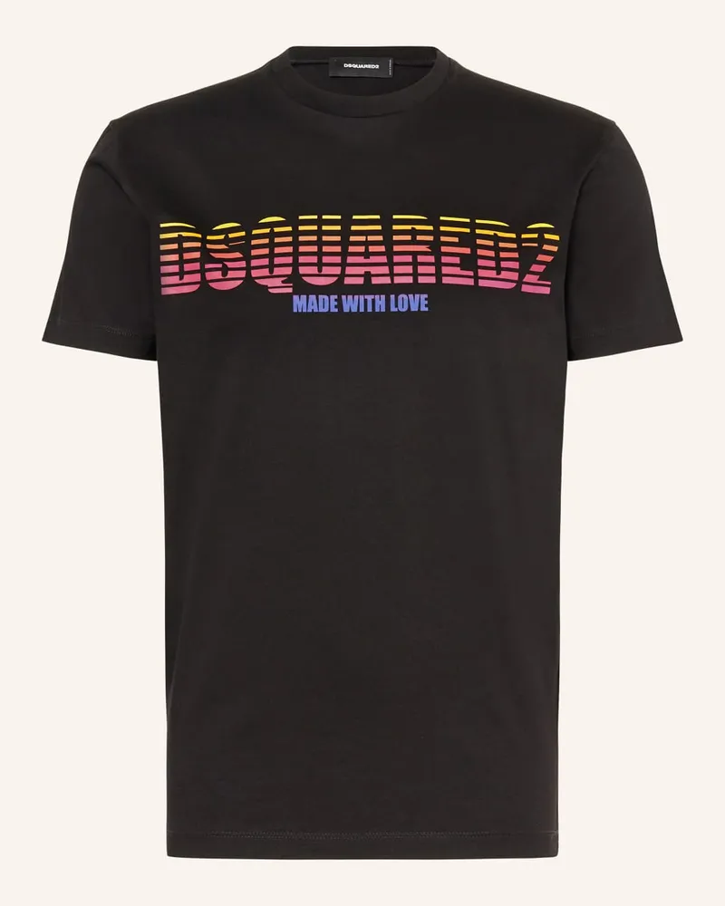 Dsquared2 T-Shirt COOL FIT DS2 MADE WITH LOVE Schwarz