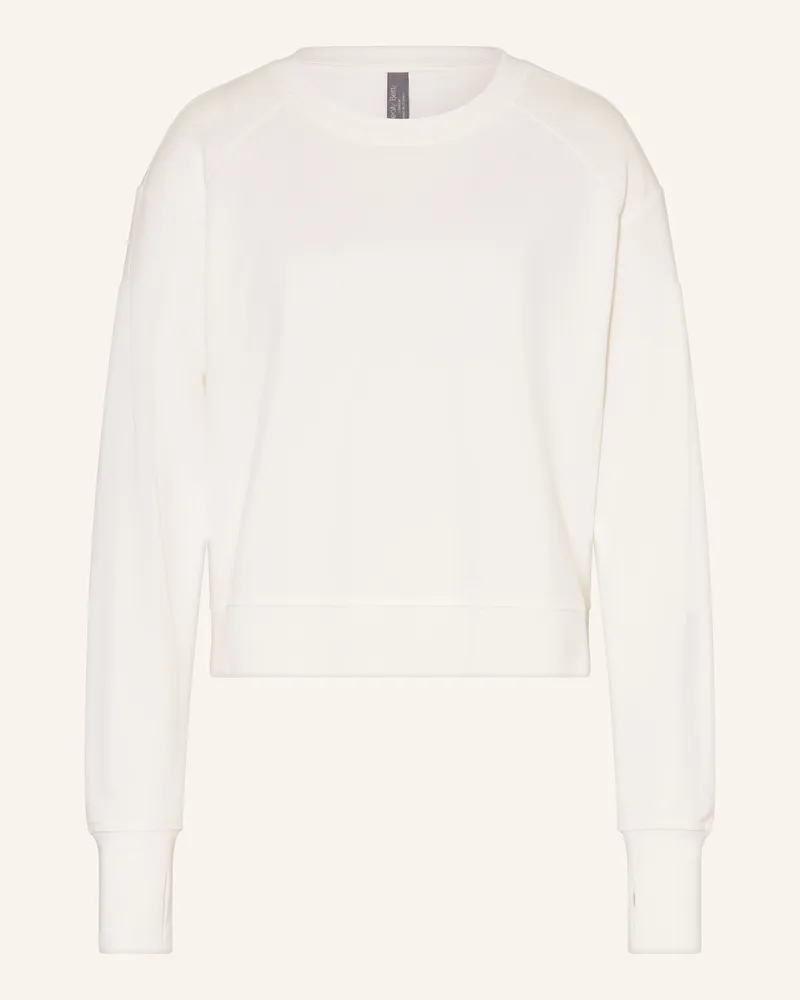 Sweaty Betty Sweatshirt After Class Crop weiss Creme