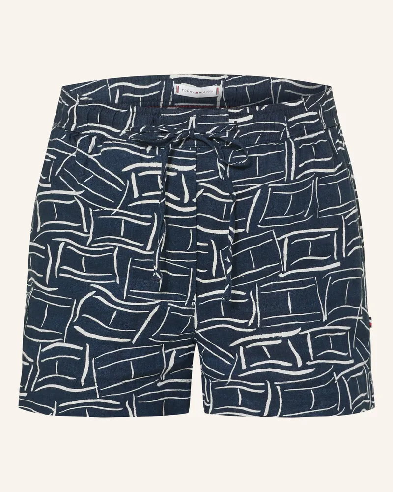 Tommy Hilfiger Leinenshorts blau Dunkelblau