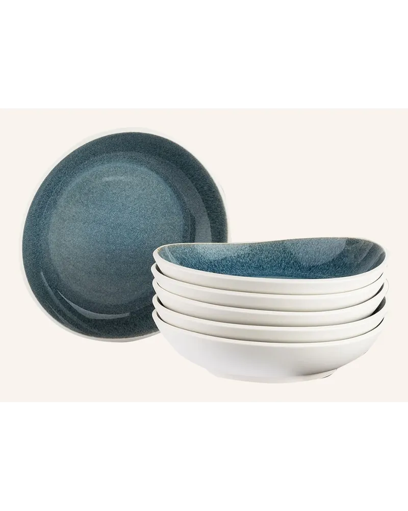 Rosenthal 6er-Set Suppenteller JUNTO AQUAMARINE Blau