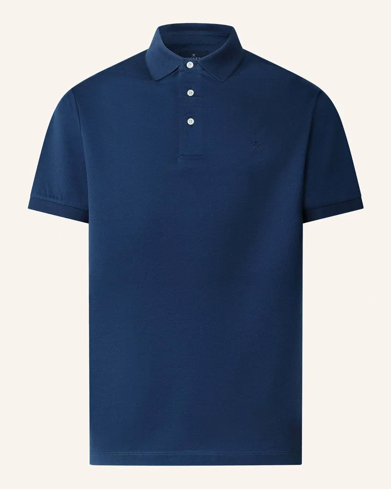 Hackett Poloshirt HBONE JACQ JSY SS Dunkelblau