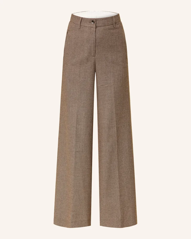 nine:inthe:morning Marlenehose ASTRID mit Seide Braun