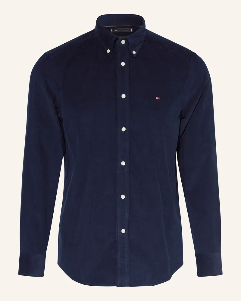 Tommy Hilfiger Cordhemd Regular Fit Dunkelblau