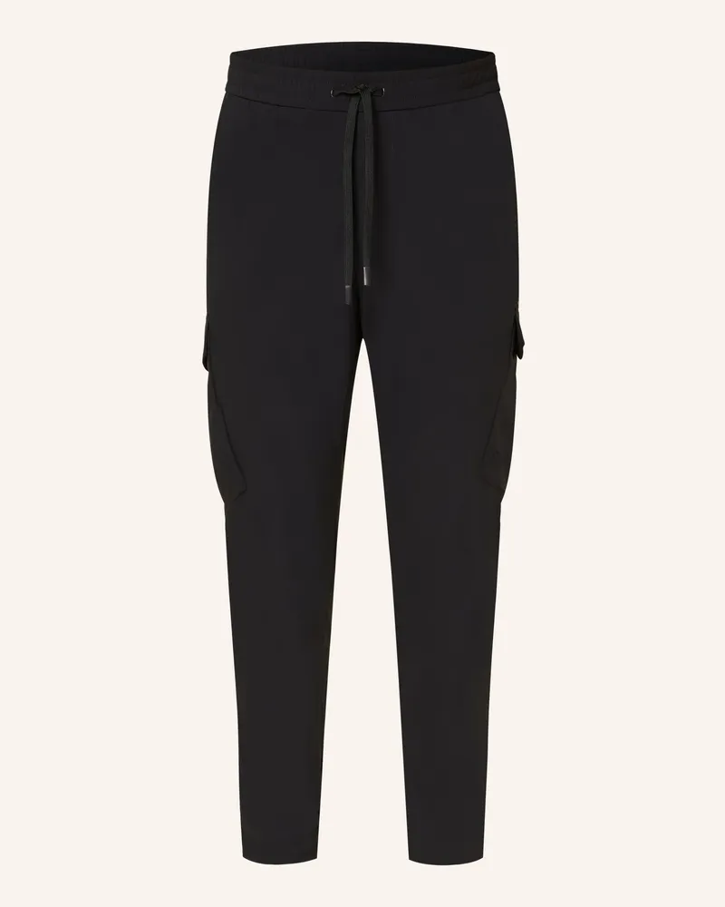 HUGO BOSS Cargohose im Jogging-Stil URBANEX Tapered Fit Schwarz
