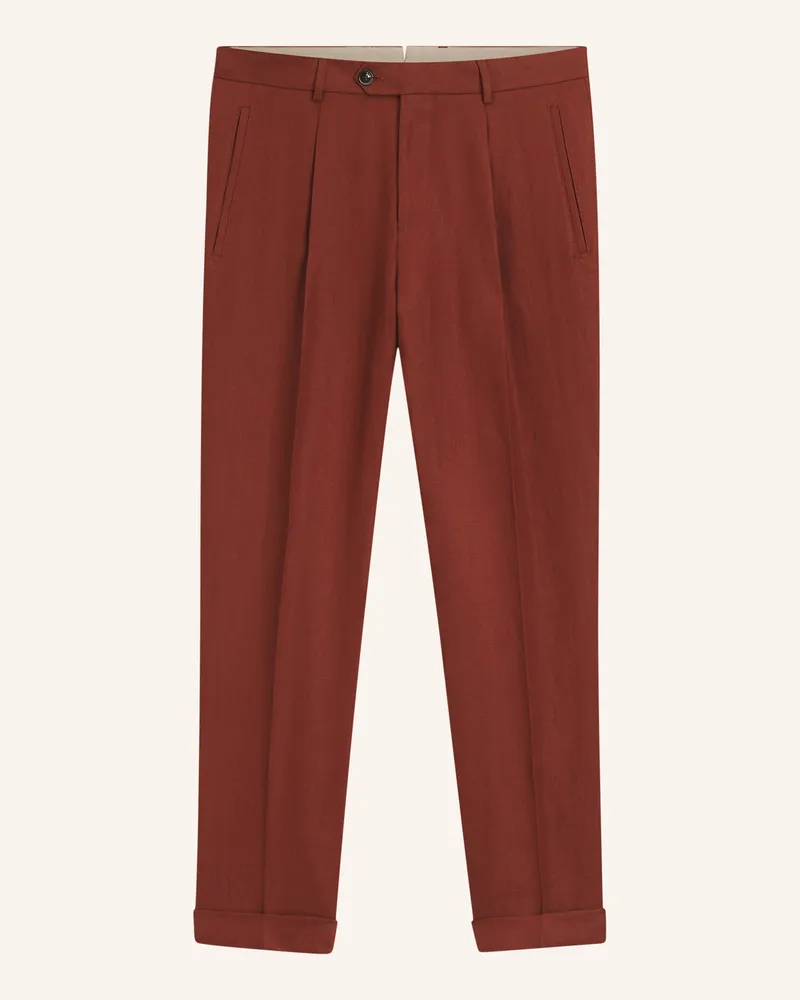 HUGO BOSS Formal Trousers L-Peet-Pleat-252 Regular Fit braun Braun