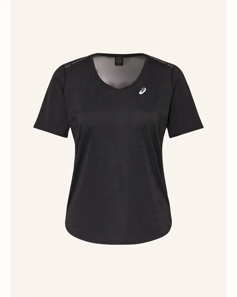 Asics Laufshirt Road schwarz Schwarz