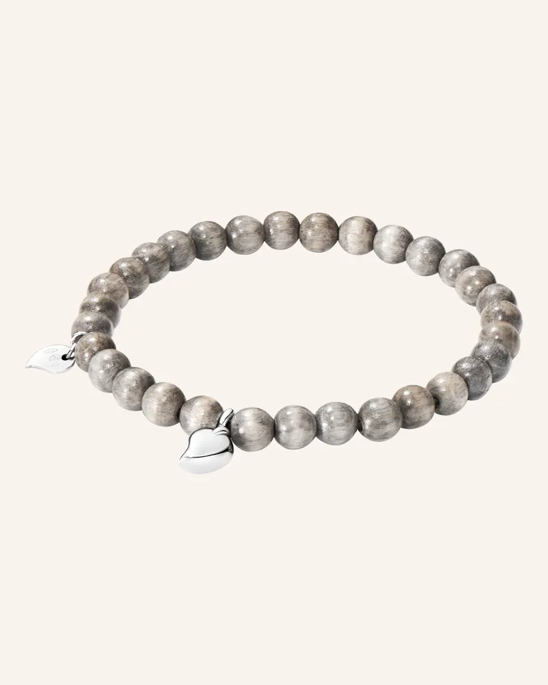 TAMARA COMOLLI Armband BRACELET INDIA GREYWOOD DROP MEDIUM Greywood 18K Weißgold Weissgold