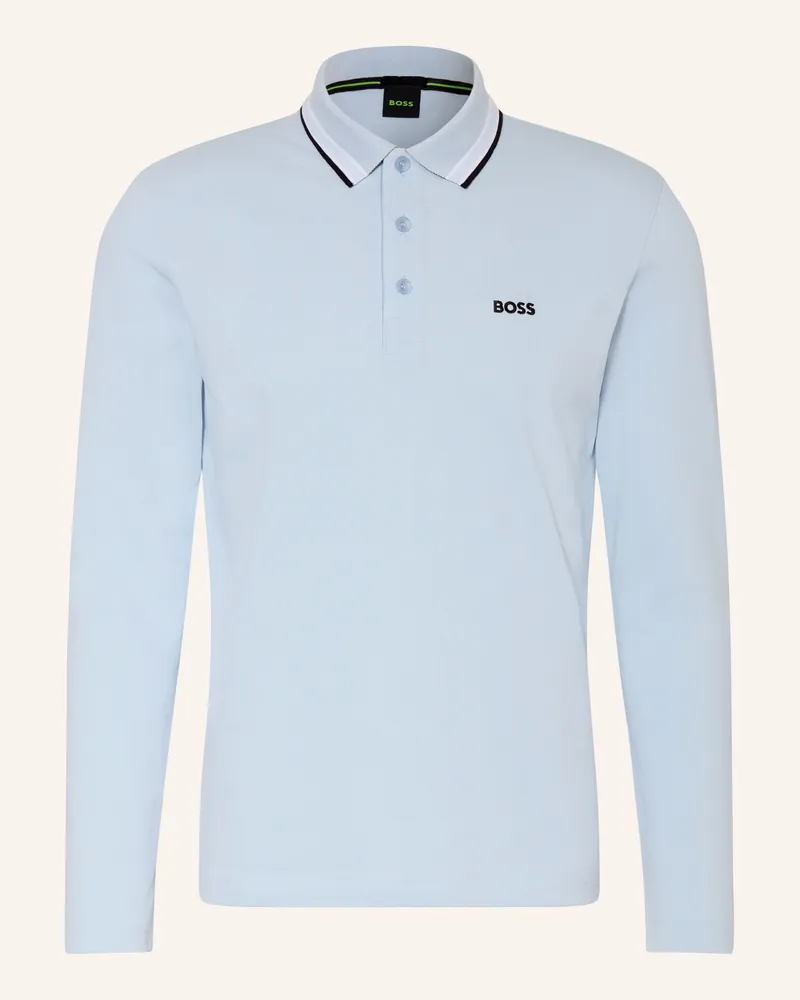 HUGO BOSS Piqué-Poloshirt Plisy Regular Fit blau Hellblau