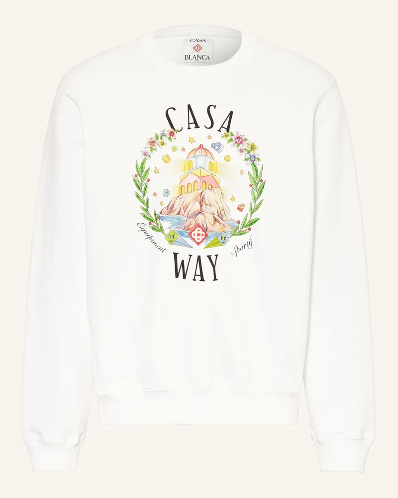 Casablanca Paris Sweatshirt CASA WAY Weiss