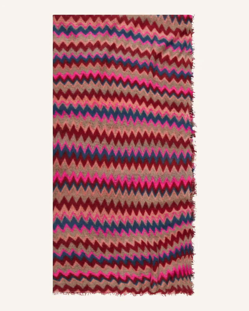 Puschoen Cashmere-Schal Neonrot