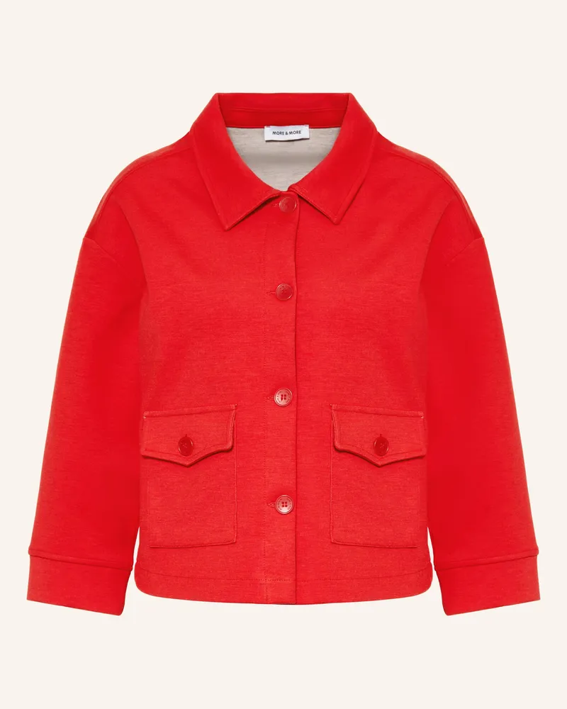More & More Kastenjacke Aus Jersey Mit 3/4-Arm rot Rot