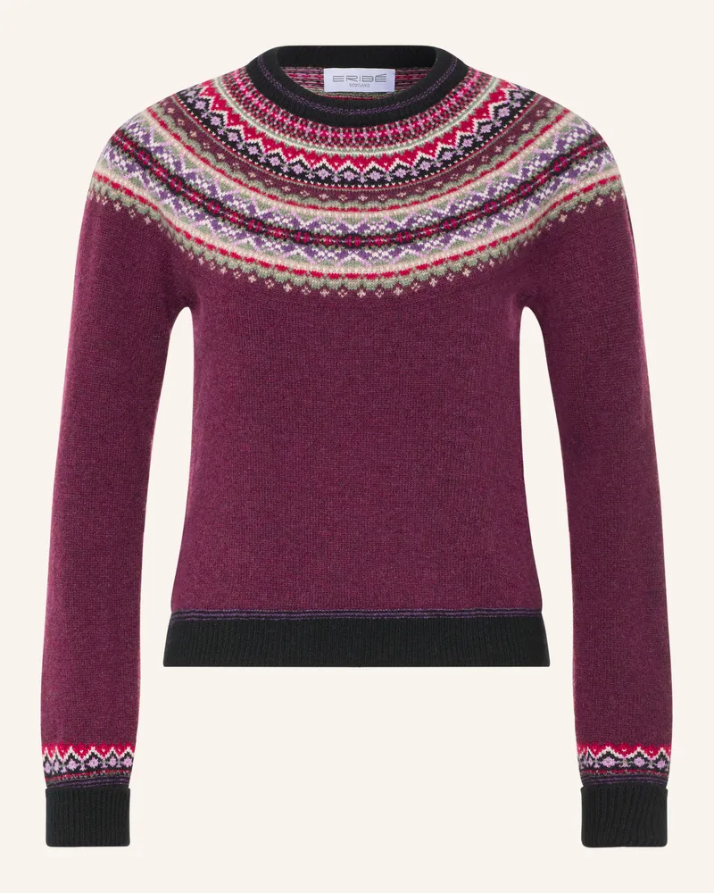 ERIBÉ Pullover Alpine rot Dunkellila