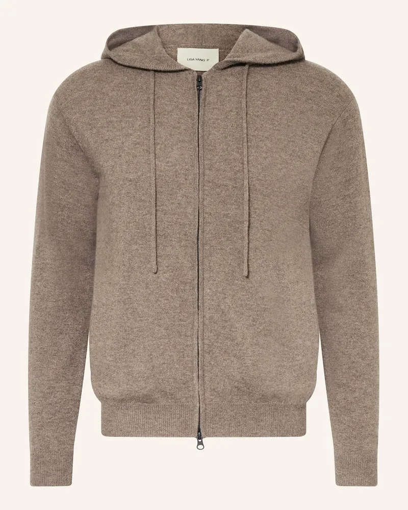 Lisa Yang Strickjacke EMERSON aus Cashmere Taupe