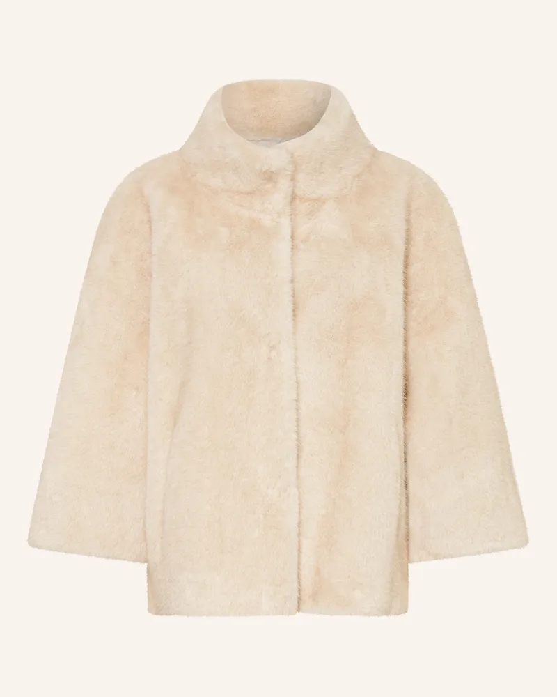 Juvia Kunstpelz-Jacke Fedora beige Creme