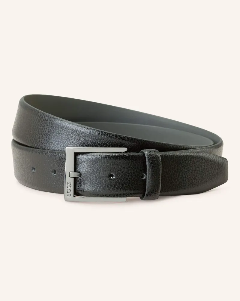 HUGO BOSS Ledergürtel ELLOY Schwarz