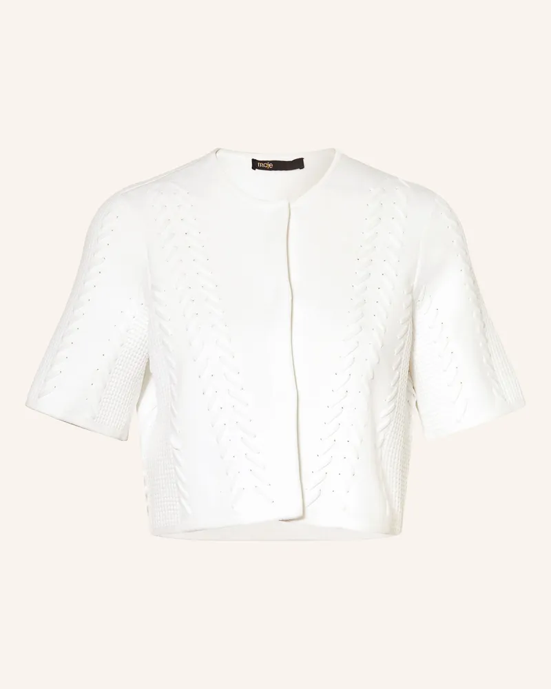 Maje Cropped-Strickjacke weiss Weiss
