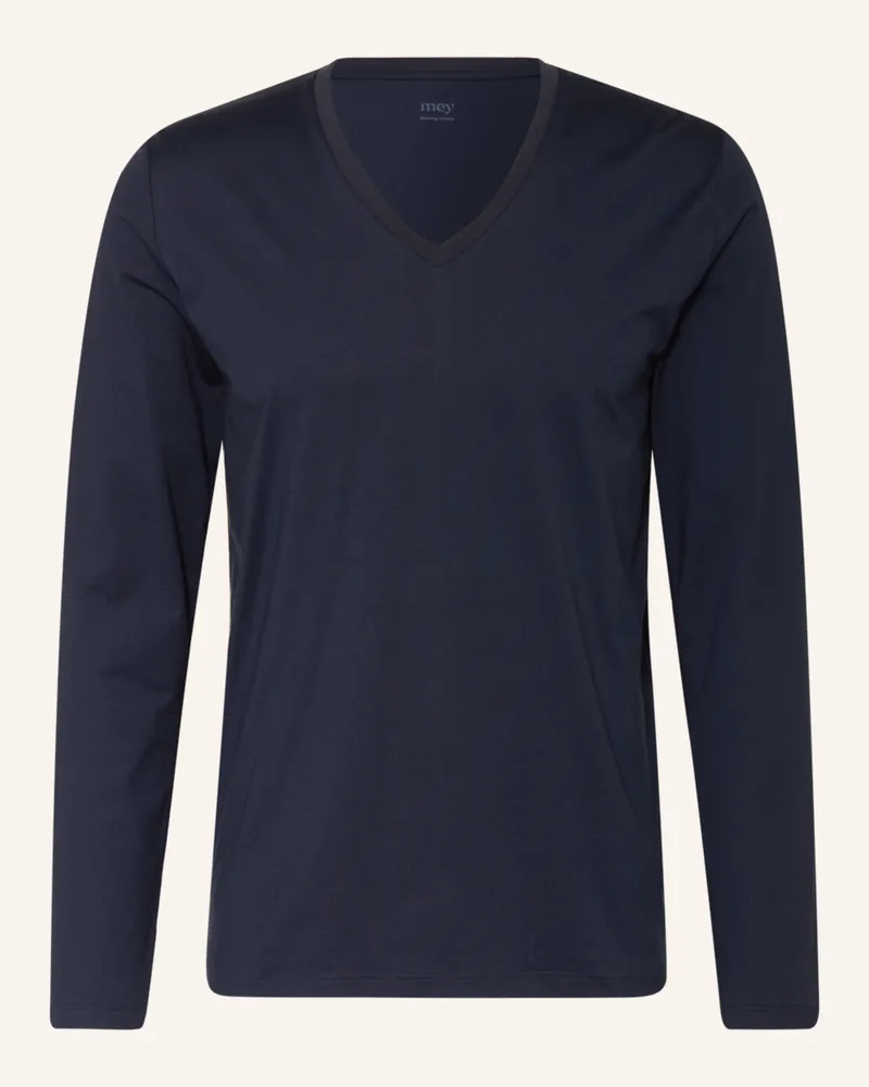 Mey Schlafshirt Serie Dry Cotton blau Dunkelblau