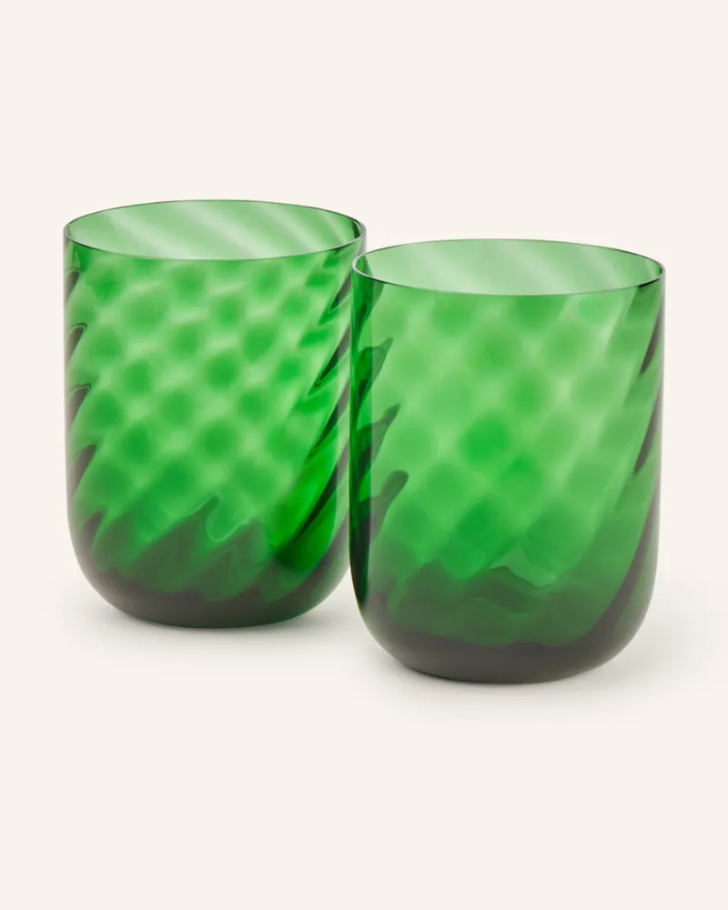 Dolce & Gabbana Casa 2er-Set Trinkgläser Carretto gruen Grün