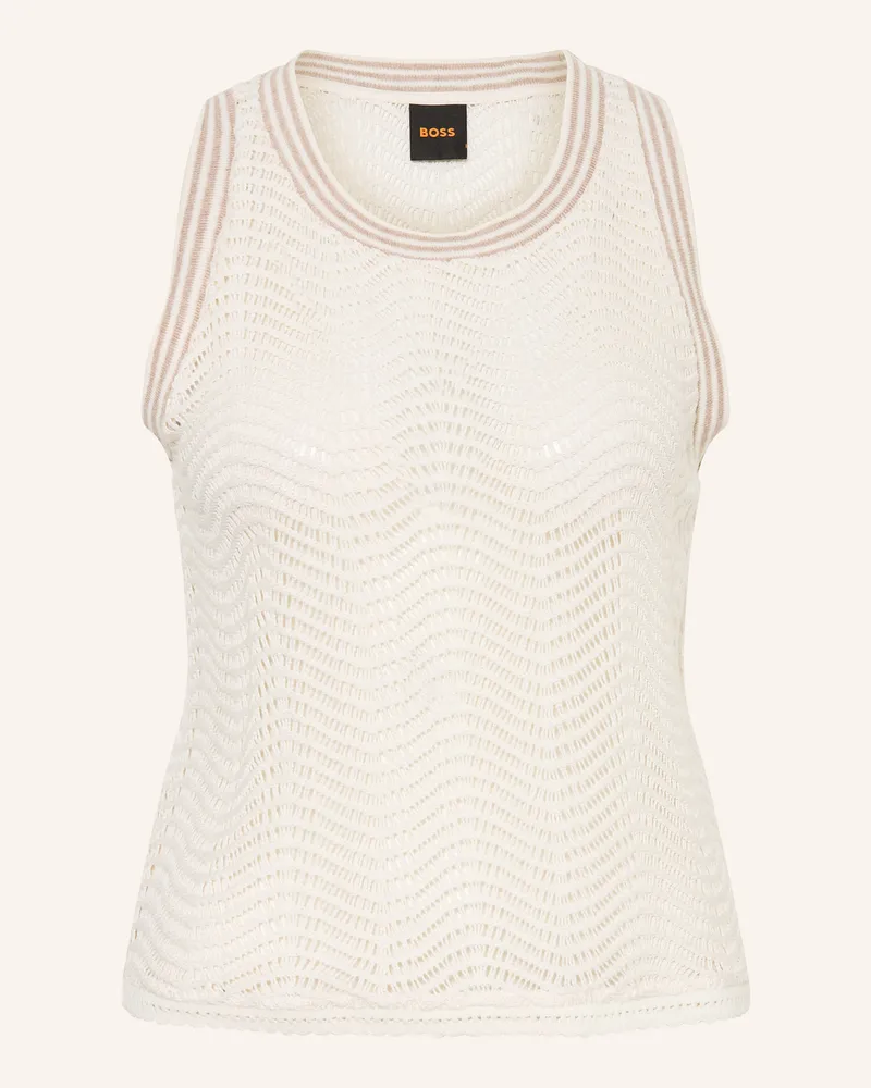 HUGO BOSS Stricktop Ecela weiss Creme