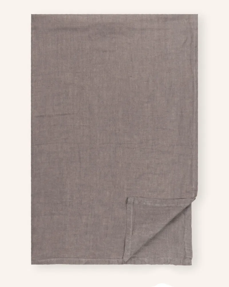 Marc O'Polo Leinen-Plaid Linka grau Dunkelgrau