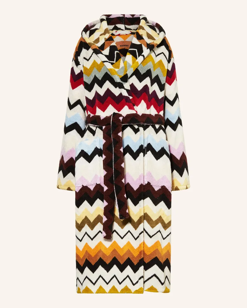 Missoni Home Unisex-Bademantel mit Kapuze Weiss