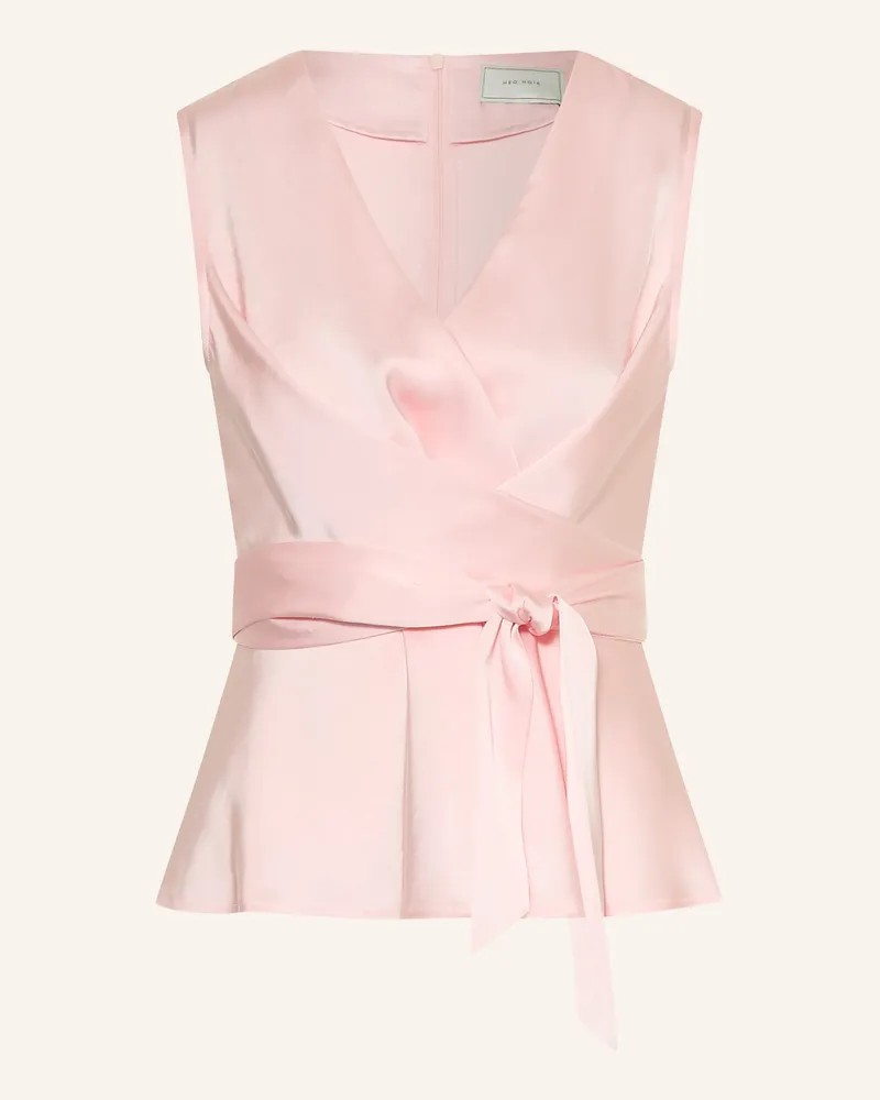 Neo Noir Blusentop Risetta Aus Satin rosa Hellrosa