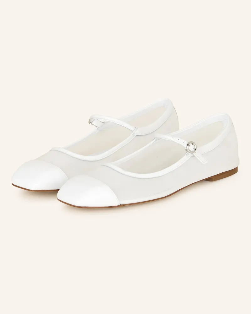 aeyde Mary-Jane-Ballerinas UMA Weiss