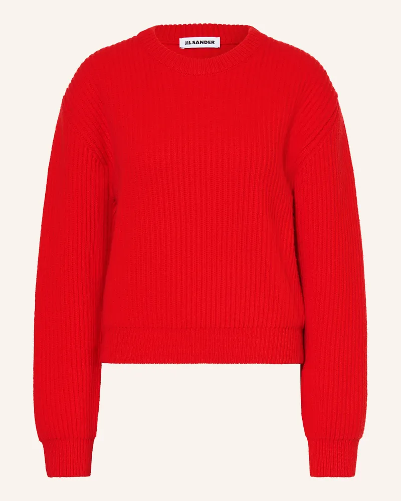Jil Sander Pullover rot Rot