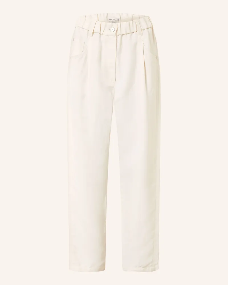 Brunello Cucinelli 7/8-Hose weiss Creme