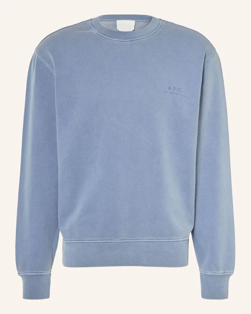 A.P.C. Sweatshirt Fernando blau Blaugrau