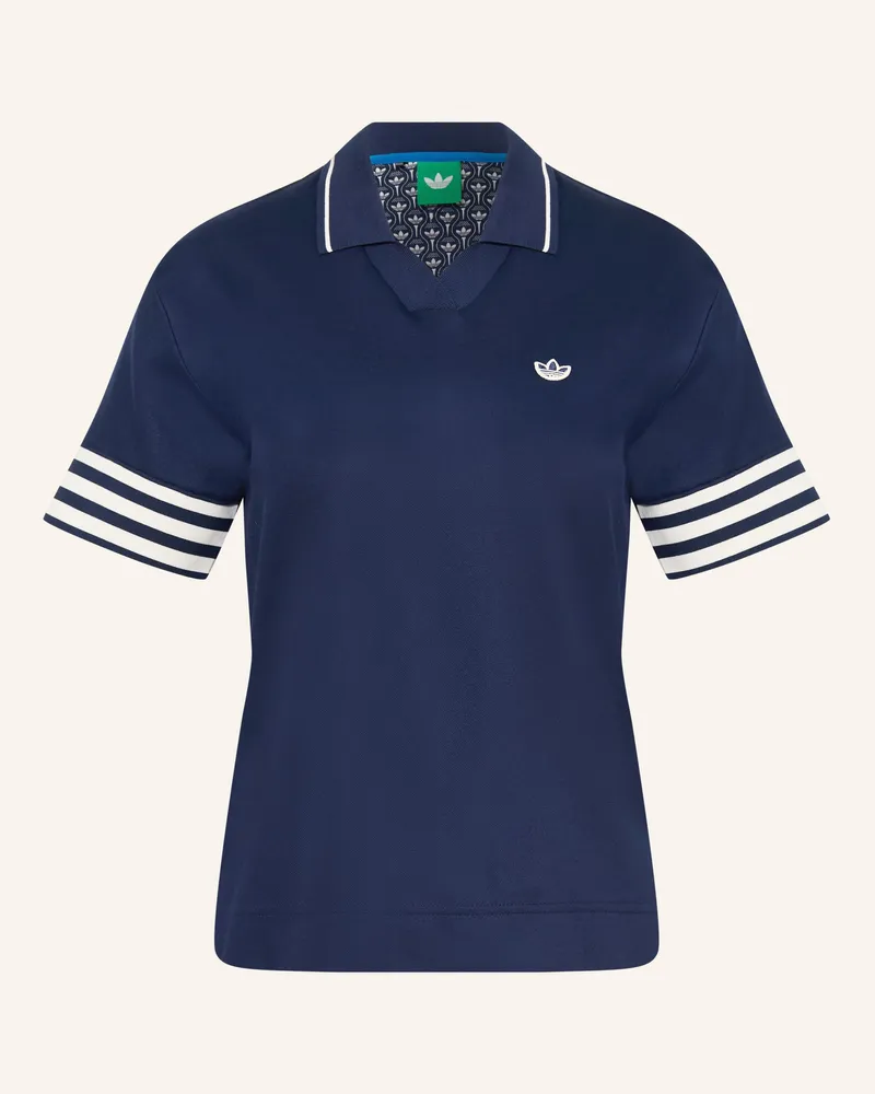 adidas Piqué-Poloshirt Originals 3-Stripe blau Dunkelblau