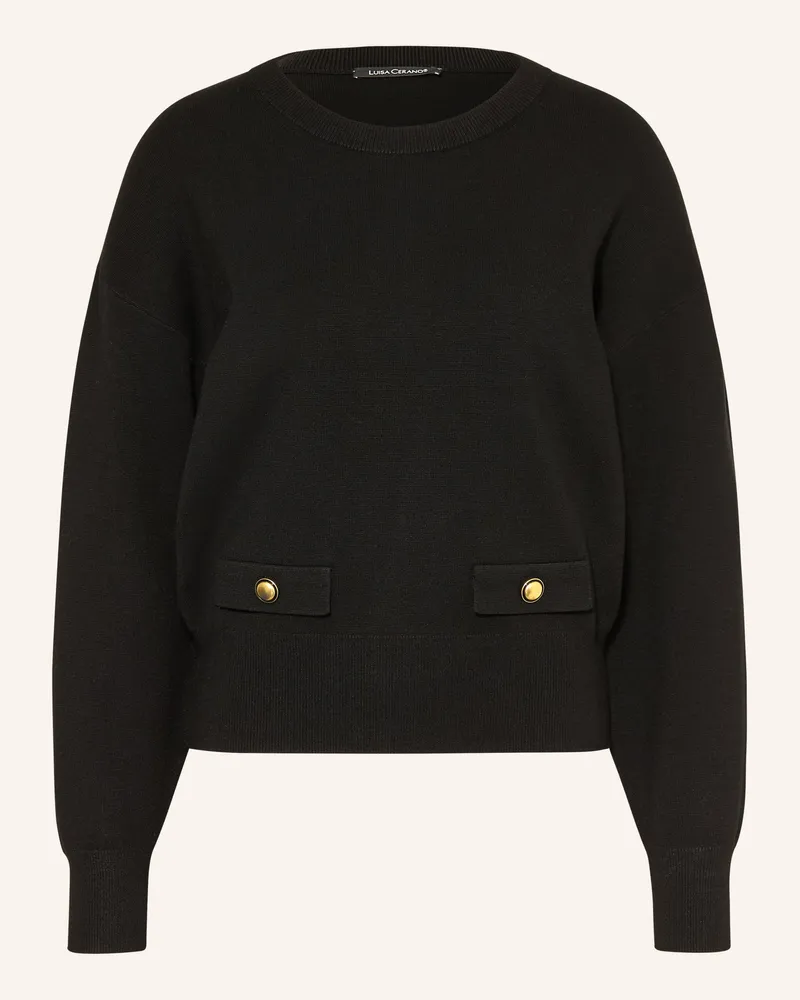 Luisa Cerano Pullover schwarz Schwarz