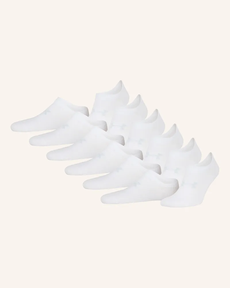 Under Armour 6er-Pack Sneakersocken Essential No Show weiss 100