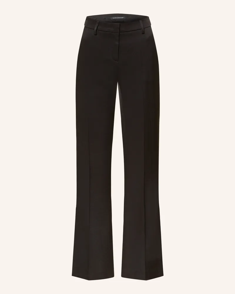 Luisa Cerano Satinhose schwarz Schwarz