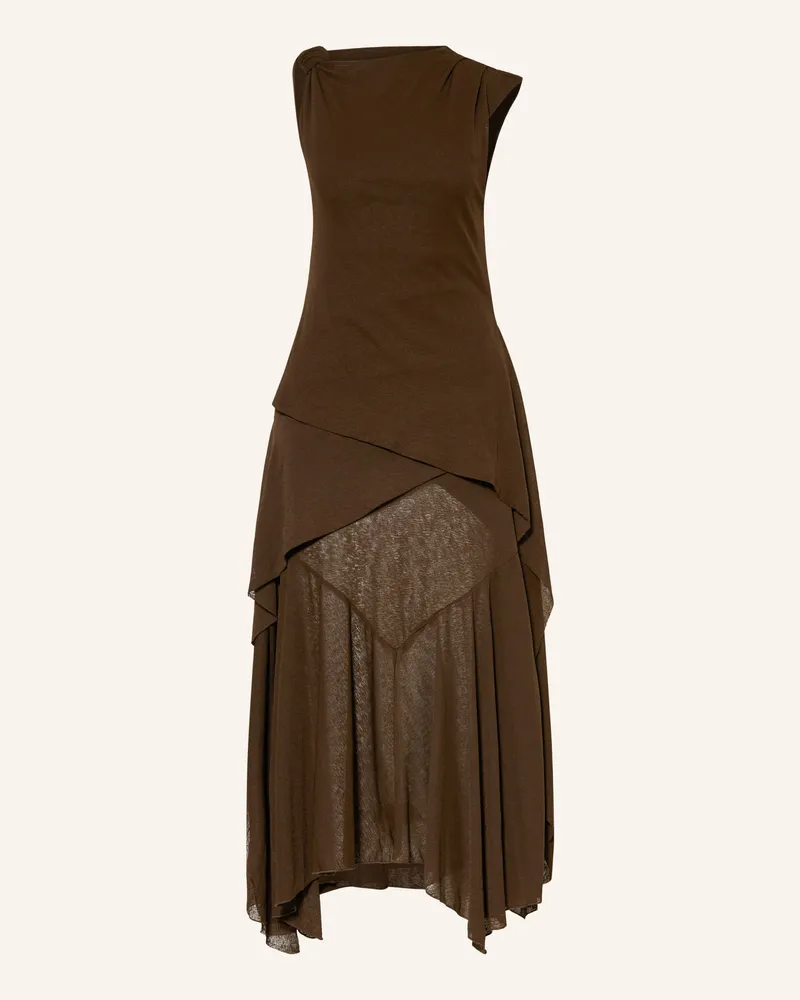 Ganni Kleid Marl braun Dunkelbraun