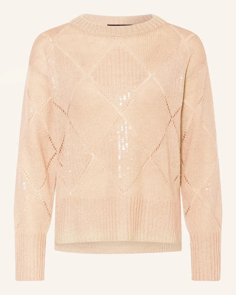 Betty Barclay Pullover mit Pailletten Beige