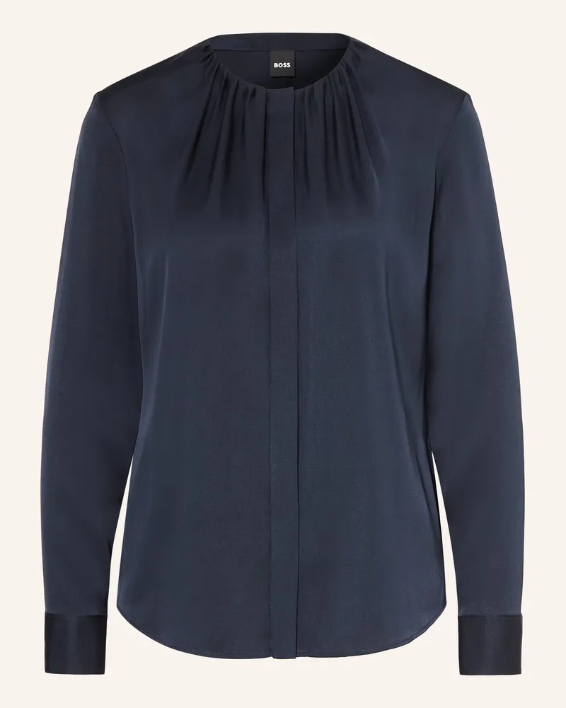 HUGO BOSS Seidenbluse Banorah blau Dunkelblau