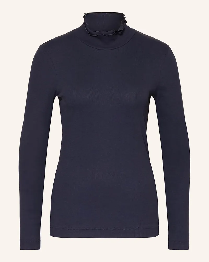 ZAíDA Longsleeve mit Rüschen Blau