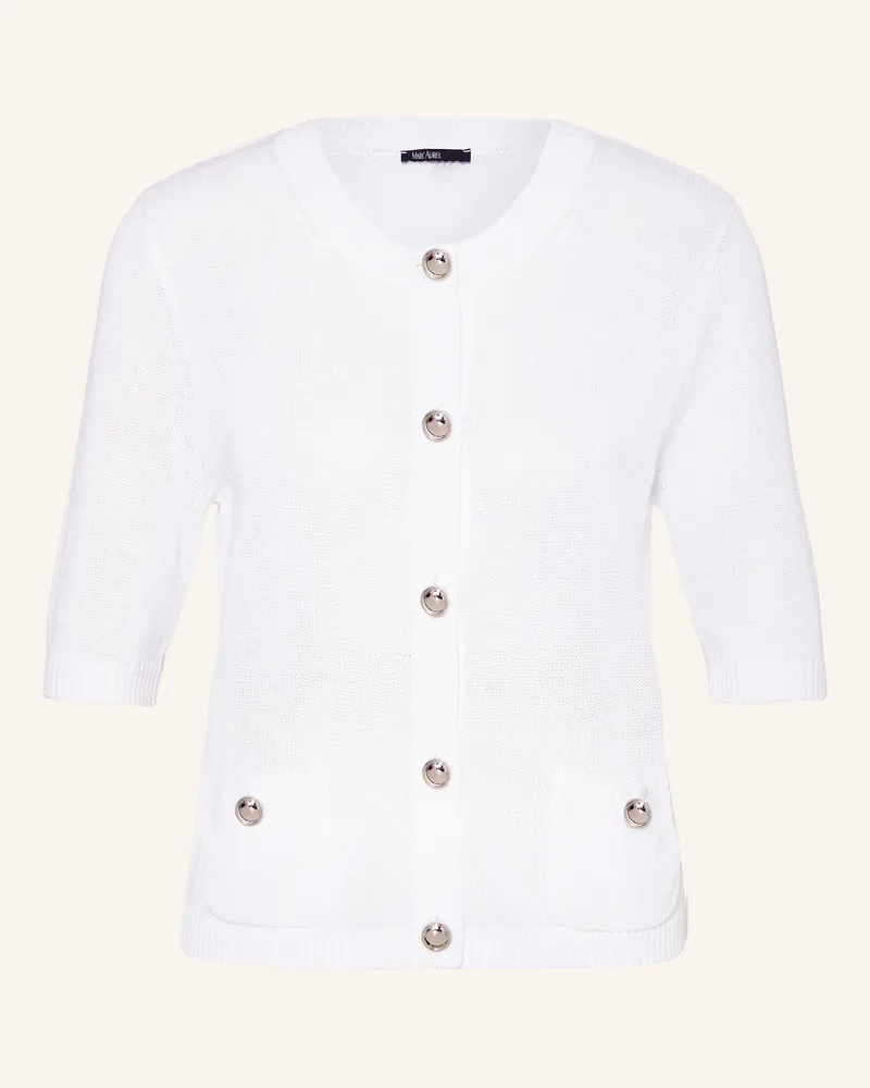 MARC AUREL Strickjacke Mit 3/4-Arm weiss Weiss