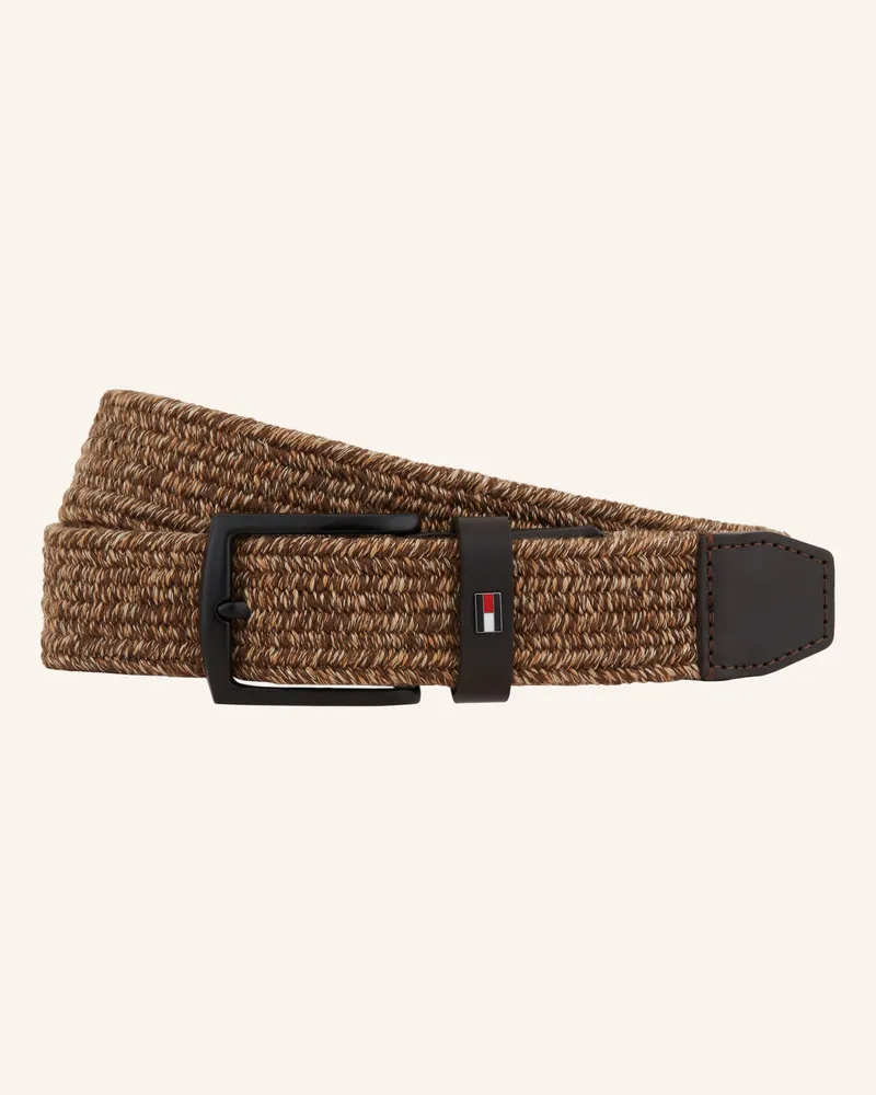 Tommy Hilfiger Flechtgürtel DENTON Dunkelbraun